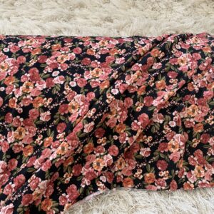 Double Brushed Poly Knit-Vintage Mauve Floral