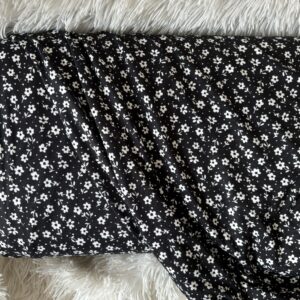Double Brushed Knit-Ditsy On Black