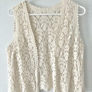 Cream Lace Vest